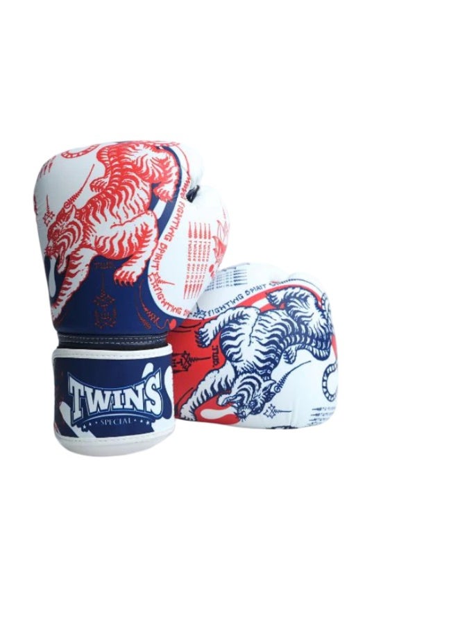 Twins Special قفازات ملاكمة فاخرة FBGVL4-67 زرقاء/حمراء - Image 1